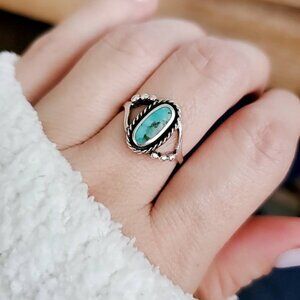 Turquoise Ring, Sterling Silver Women Ring, Dainty Turquoise Ring, Delicate Ring